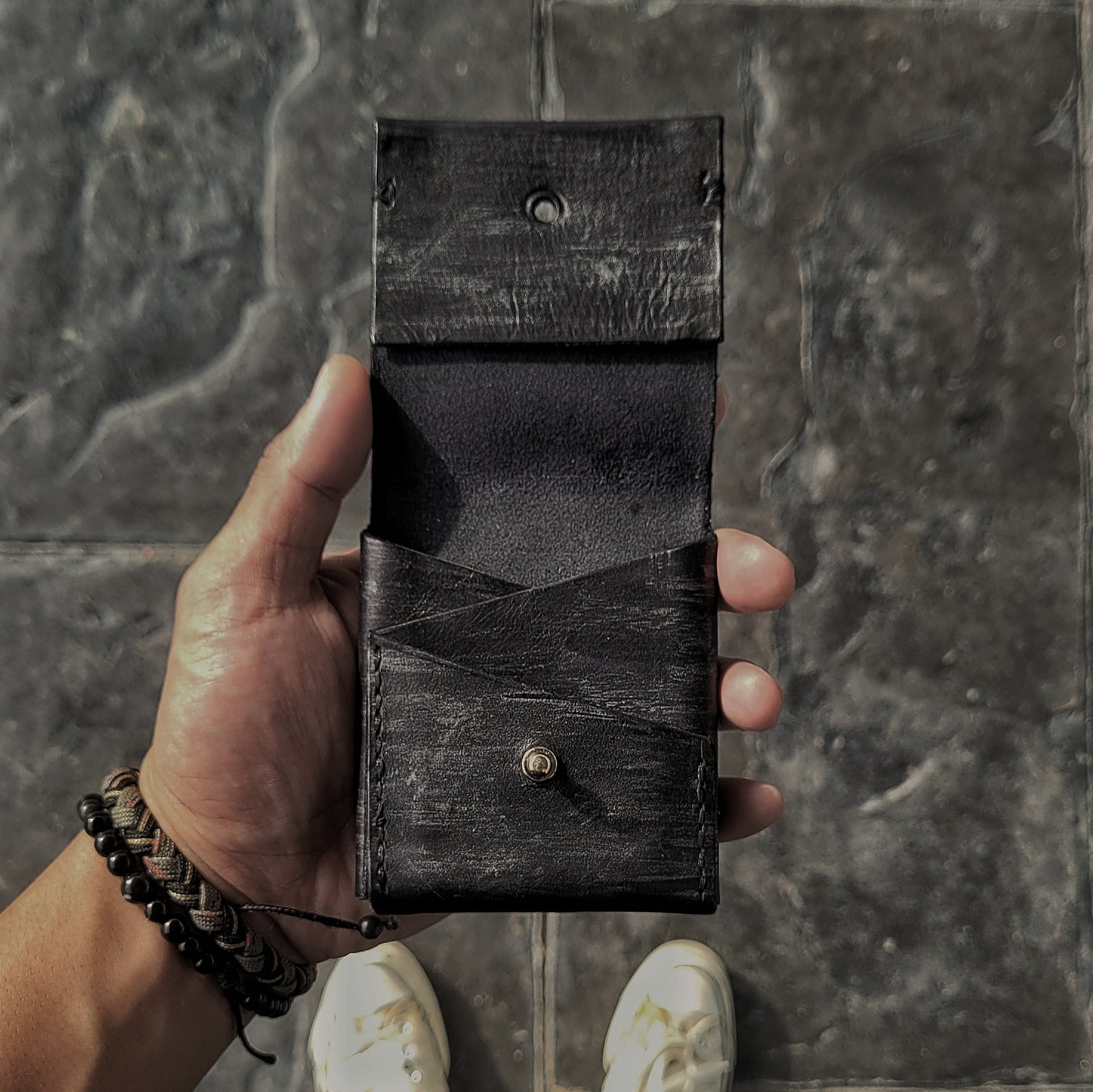 W1 Wallet - Black Marbled